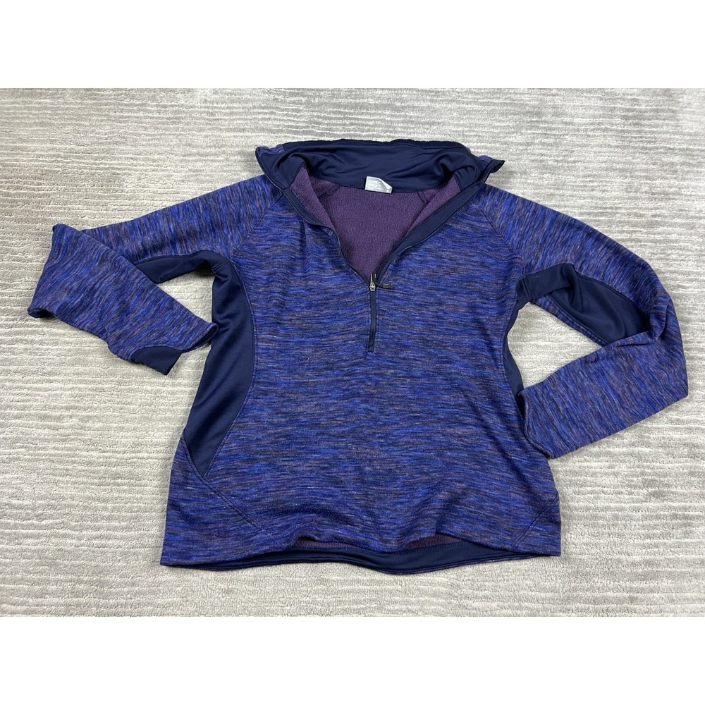 Columbia Athletic Sweater Womens Medium Purple Half Zip Pullover‎ Polyester
